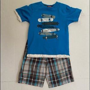 Union Bay Boys Size 7X Shirt/Shorts set